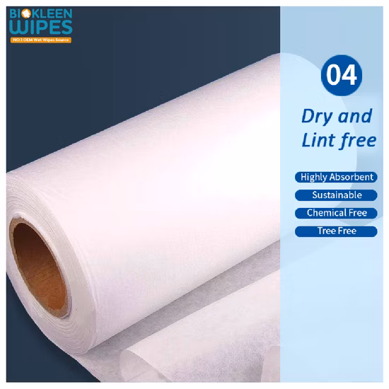 아기의 민감한 피부를 위한 순면으로 만든 일회용 얼굴용 아기 습식 및 건식 물티슈